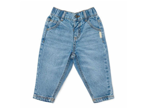 Immagine di Little Dutch pantalone denim blue Forest Friends tg 86 cm - Pantaloni