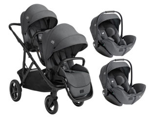 Immagine di Joie Signature passeggino gemellare Versiti + 2 i-Level Pro ebony - Passeggini gemellari