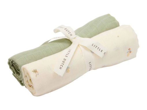 Immagine di Little Dutch swaddle 70x70 cm forest treasures-sage - Corredino nanna