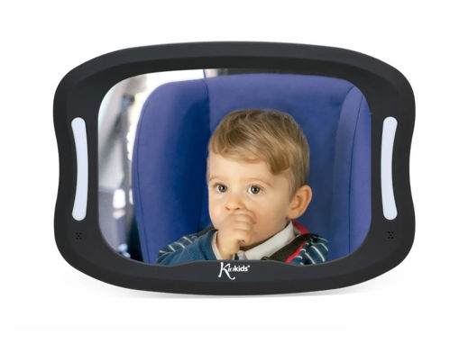 Immagine di KioKids specchietto retrovisore con LED e controllo remoto - Accessori per seggiolini auto