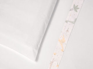 Immagine di Erbesi completo lenzuolino culla 3 pz Evolution giraffe bianco - Corredino nanna