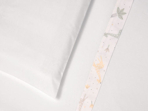 Immagine di Erbesi completo lenzuolino culla 3 pz Evolution giraffe bianco - Corredino nanna