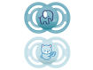 Immagine di MAM ciuccio Perfect silicone 6+ mesi 2 pz Circular PP azzurro - Ciucci