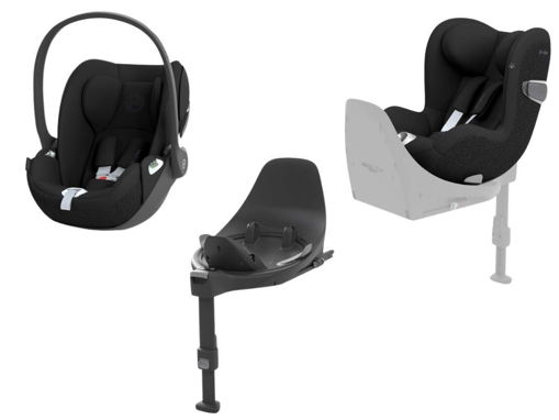 Immagine di Cybex Cloud T + Sirona T + Base T Isofix | Bundle completo T-Line Comfort sepia black - Seggiolini per neonati