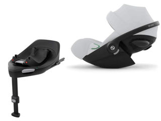 Immagine di Cybex Cloud G i-Size + Base G isofix | Bundle neonato 0-24 mesi Comfort fog grey - Seggiolini per neonati