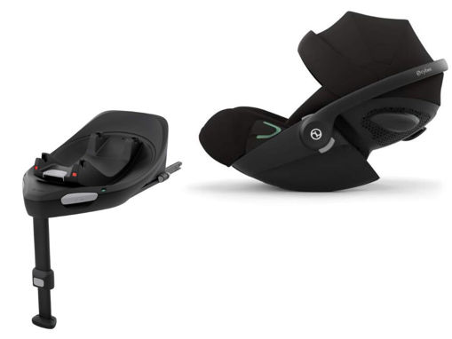 Immagine di Cybex Cloud G i-Size + Base G isofix | Bundle neonato 0-24 mesi Comfort magic black - Seggiolini per neonati
