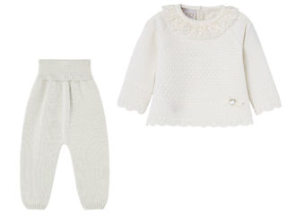 Immagine di Paz Rodriguez completo maglia in lana cream e leggings in lana Esencial cream 003-112825 + 016-111986 tg 6 mesi - Vestiti