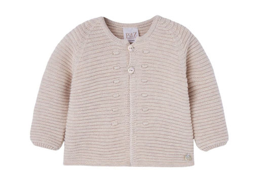 Immagine di Paz Rodríguez cardigan neonato Esencial light brown 001-120973 tg 6 mesi - Maglie