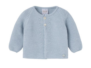 Immagine di Paz Rodríguez cardigan neonato Esencial chalk blue 001-41240 tg 6 mesi - Maglie