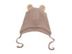 Immagine di Wooly Organic cappellino con orecchie Teddy in cotone biologico GOT 44-48 cm old pink/savannah DR-64-44-147/143 - Cappelli