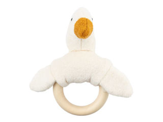 Immagine di Wooly Organic sonaglio oca con anello in legno T-934-G-07 - Peluches