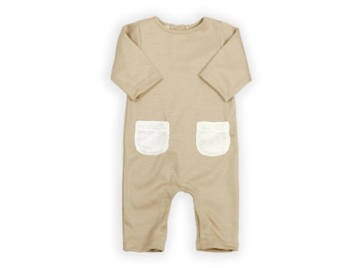 Immagine di Bamboom tutina con tasche teddy mocha sand 1042-347 tg 1 mese - Tutine