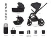 Immagine di Venicci trio Upline 2 all black con Tiago beige - Passeggini trio