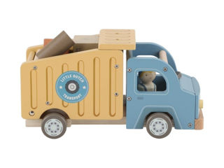 Immagine di Little Dutch camion della spazzatura con personaggi FSC LD2535 - Giocattoli in legno