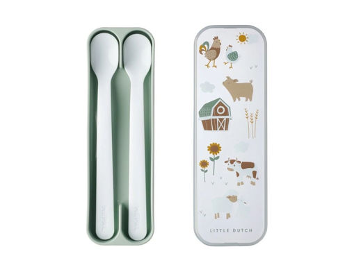 Immagine di Little Dutch set cucchiai 2 pezzi little farm 108032065399 - Piatti e posate