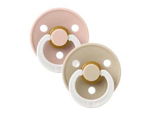 Immagine di Bibs 2 ciucci Colour Glow 0-6 mesi blush-vanilla - Ciucci