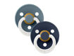 Immagine di Bibs 2 ciucci Colour Glow 0-6 mesi iron-baby blue - Ciucci