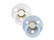 Immagine di Bibs set 2 ciucci in caucciù Colour 0-6 m white-baby blue - Idee regalo neonato