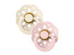 Immagine di Bibs set 2 ciucci in caucciù Boheme taglia 6m+ ivory-blossom - Ciucci
