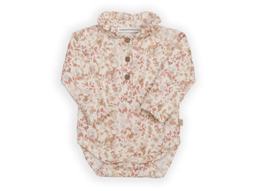Immagine di Bamboom body a polo con colletto volant print autumn forest 1021-342 tg 3 mesi - Body neonato