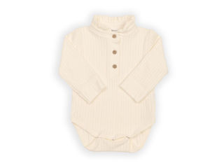 Immagine di Bamboom body a polo con colletto volant warm white 1021-345 tg 3 mesi - Body neonato