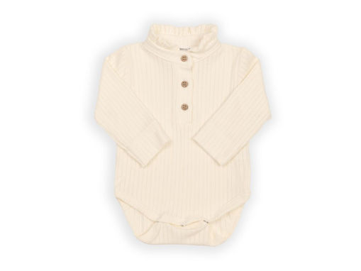 Immagine di Bamboom body a polo con colletto volant warm white 1021-345 tg 3 mesi - Body neonato