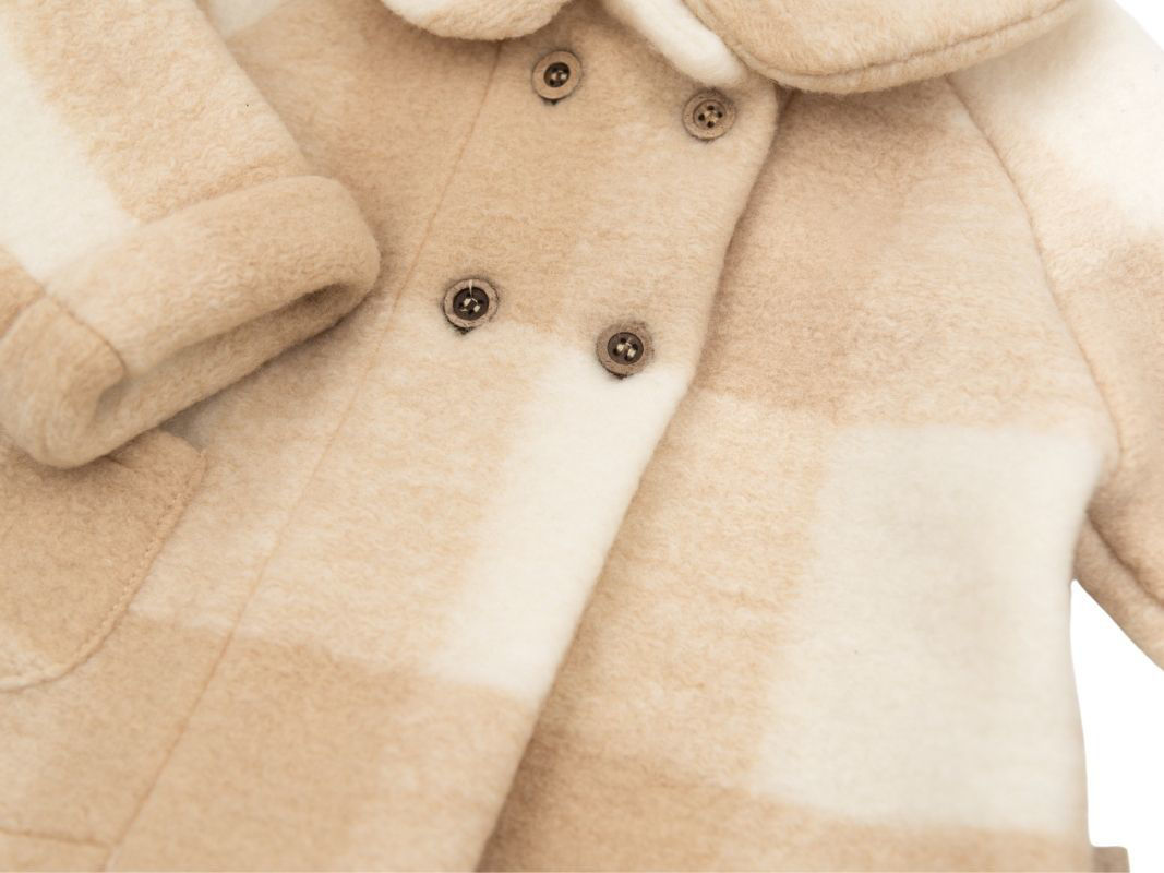 Cappotto bimba lana cotta Bamboom mocha sand