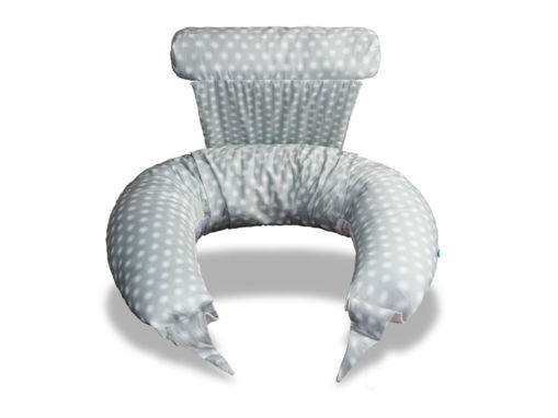 Immagine di Koala Babycare cuscino gravidanza e allattamento Hugs Plus star grey white - Cuscini allattamento
