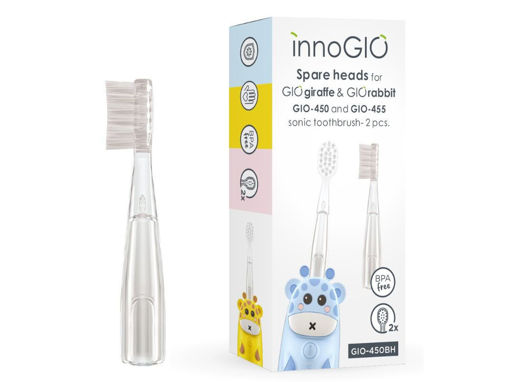 Immagine di Innogiò ricambio testina spazzolino sonico 2 pz per GIOgiraffe e GIOrabbit - Accessori per il bagnetto