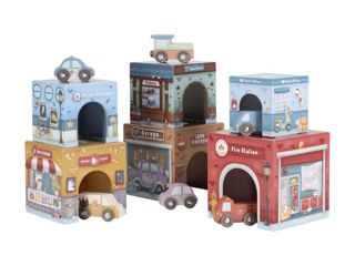 Immagine di Little Dutch torre impilabile con 6 auto FSC LD2525 - Giochi educativi