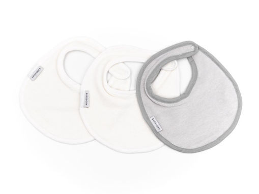 Immagine di Bamboom set bavaglini 3 pz Bibsset bianco 104-000-009 - Bavaglini Neonato