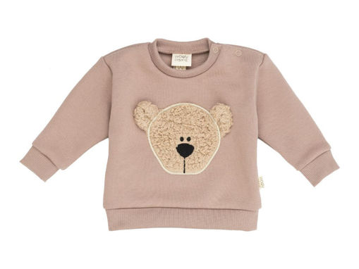 Immagine di Wooly Organic felpa in cotone GOTS  old pink-savannah 62/68 cm - Maglie