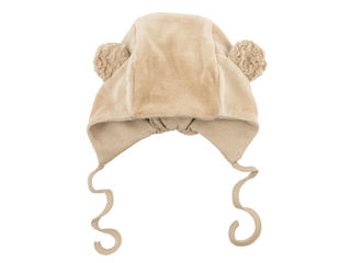 Immagine di Wooly Organic cappellino Teddy in ciniglia di cotone biologico GOT savannah 40/42 cm - Cappelli