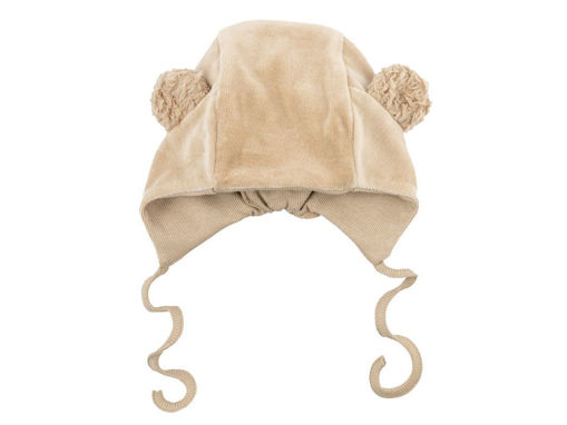 Immagine di Wooly Organic cappellino Teddy in ciniglia di cotone biologico GOT savannah 40/42 cm - Cappelli