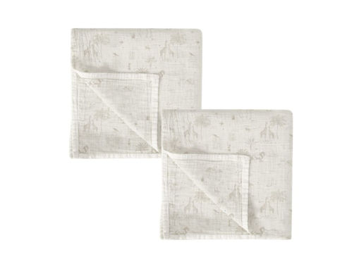 Immagine di Bimbidreams set 2 teli in mussola 60x60 cm 419 noe lino 54841910 - Corredino nanna