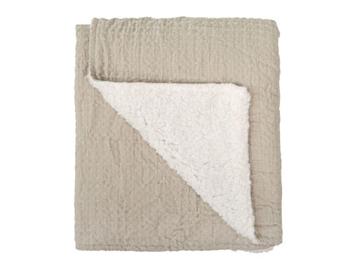 Immagine di Bimbidreams coperta waffle + pile 80x110 cm 664 verde muschio 664000VM - Corredino nanna