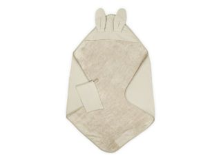 Immagine di Bamboom Bagno Duo Waffle asciugamano con cappuccio e guanto 75x75 cm sea breeze 942TE00001-355 - Accappatoi