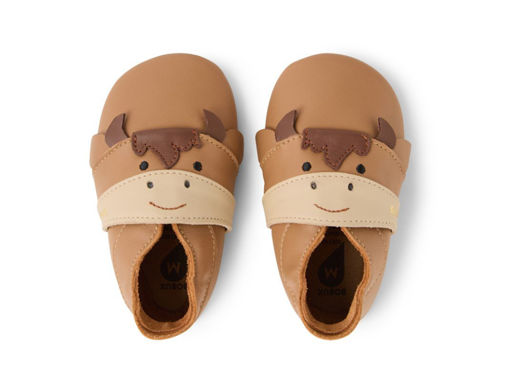 Immagine di Bobux scarpa neonato Soft Sole tg. M mooley cow caramel - Scarpine neonato