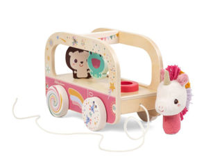 Immagine di Lilliputiens autobus magico in legno Lena l'unicorno 83891 - Giocattoli in legno