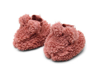 Immagine di Little Dutch babbucce Teddy pink tg 0-3 mesi - Calzine per neonato