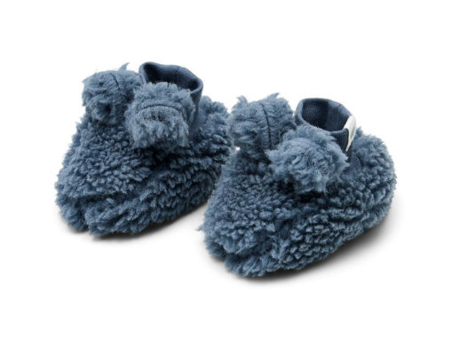 Immagine di Little Dutch babbucce Teddy blue tg 3-9 mesi - Calzine per neonato