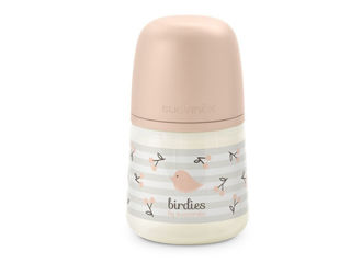 Immagine di Suavinex biberon Birdies flusso lento 150 ml rosa - Biberon