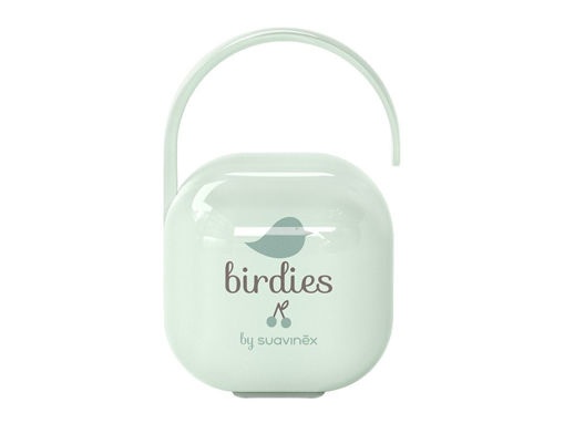 Immagine di Suavinex scatolina portaciuccio Birdies verde - Portaciuccio e catenelle