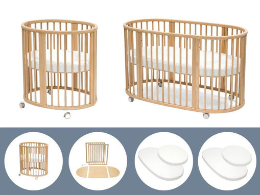 Immagine di Stokke Sleepi V3 naturale bundle completo – culla e lettino con materassi e lenzuola - Lettini