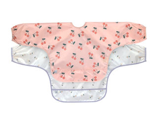 Immagine di Laessig bavaglino Long Sleeve 2 pz happy fruits cherry - Bavaglini Neonato