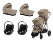 Immagine di Cybex trio gemellare Gazelle S tpe-almond beige - Passeggini gemellari