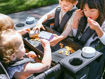 Immagine di WonderFold vassoio con portabicchieri regolabili Flex Snack serie W4