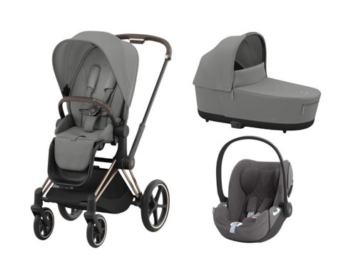Immagine di Cybex trio e-Priam con Cloud T rosegold-mirage grey - Passeggini trio