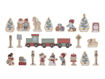 Immagine di Little Dutch calendario avvento set trenino in legno FSC LD4880