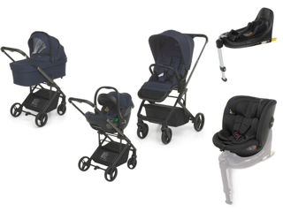 Immagine di Foppapedretti trio TicToc + seggiolino Disk Grow + Base Disk navy - Passeggini trio e duo